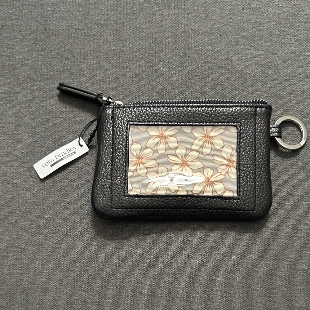 Vera Bradley Black Floral ID Holder - NWT